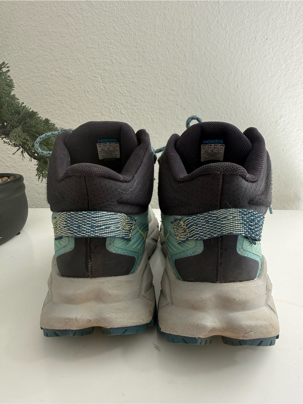 Hoka Trail code GTX women size 7 Shoe in Mint, Black and Yellow - Picture 7 of 10